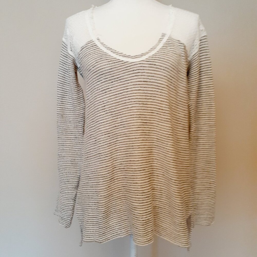 Anthropologie Language Knit & Lace Top